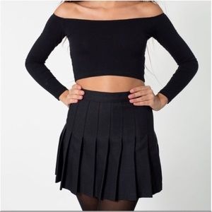American Apparel Black Tennis Skirt